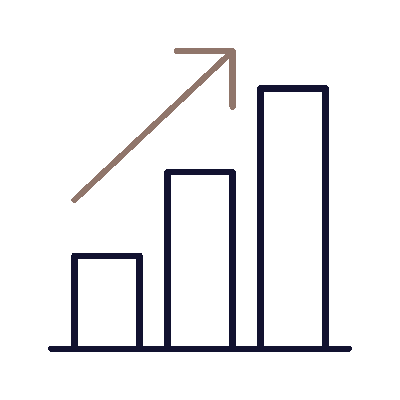 Wired outline 152 bar chart arrow hover growth  6 